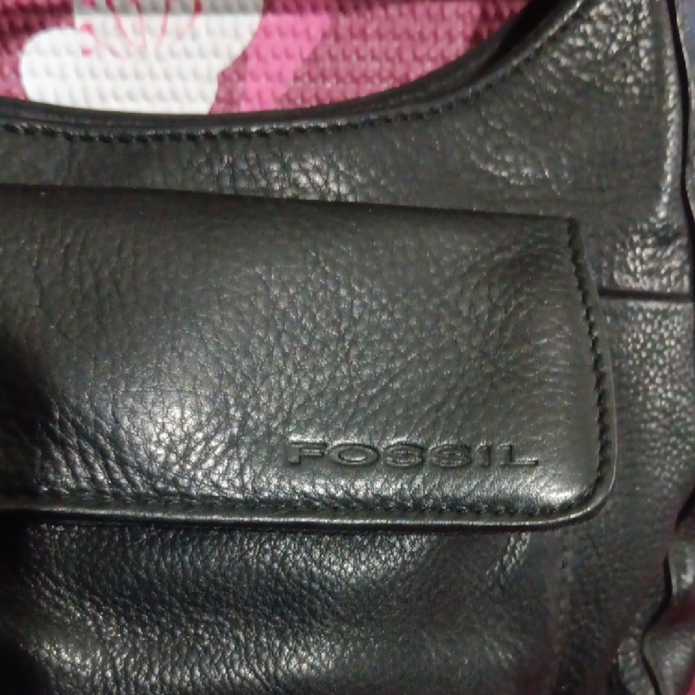 Fossil Black Leather Shoulder Bag - Picture 2 of 9
